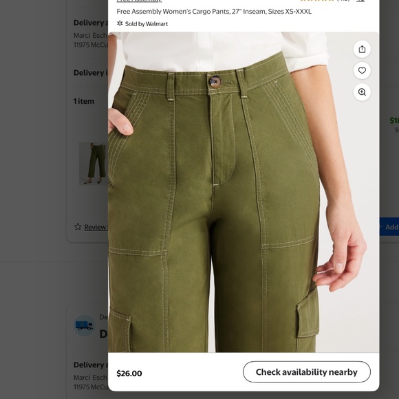 Free Assembly Women’s Cargo Pants - Picture 5 of 14